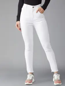 DOLCE CRUDO Women Skinny Fit High-Rise Stretchable Jeans