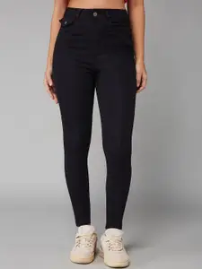 DOLCE CRUDO Women Skinny Fit High-Rise Stretchable Jeans