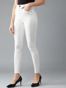 DOLCE CRUDO Women Skinny Fit High-Rise Stretchable Jeans