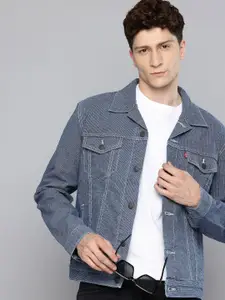Levis Pure Cotton Self-Design Denim Jacket