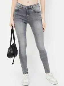 max Women Skinny Fit Mid-Rise Heavy Fade Cotton Jeans