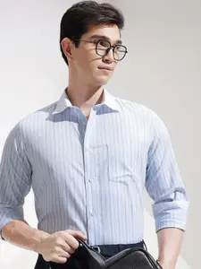 INVICTUS Slim Fit Striped Pure Cotton Formal Shirt