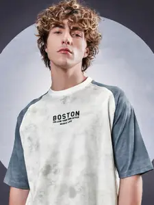 Maniac Men Typography Printed Round Neck Cotton Relaxed Fit T-shirt