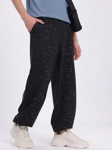 glitchez Men Abstract Print Baggy Fit Joggers
