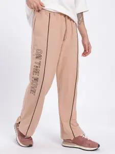 glitchez Men Front Seam Baggy Fit Track Pants