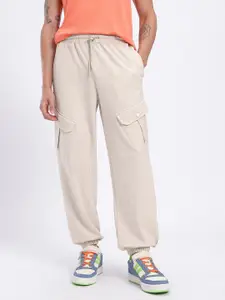 glitchez Men Mid-Rise Relaxed Fit Cargo Style Joggers