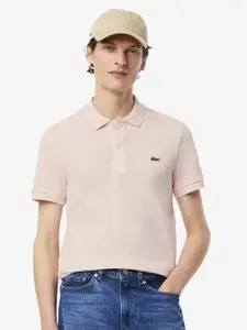 Lacoste Men Solid Polo Collar Cotton T-shirt