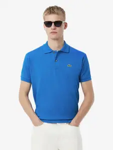 Lacoste Men Solid Polo Collar Cotton T-shirt