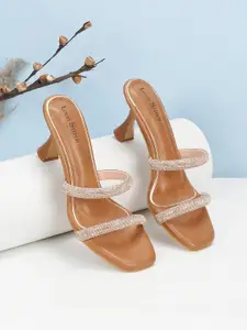 LOUIS STITCH Women Embellished Slim Heels Sandals