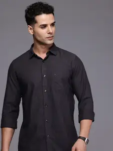 Allen Solly Pure Cotton Self Design Comfort Slim Fit Textured Casual Shirt