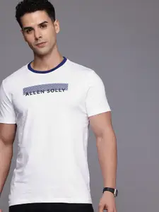 Allen Solly Pure Cotton Brand Logo Printed Slim Fit T-shirt