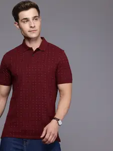 Allen Solly Printed Polo Collar Pure Cotton T-shirt