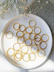 StyleCast Gold-Toned Set Of 24 Gold-Plated Stainless Steel Elegant Finger Rings