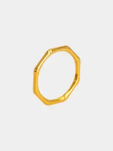 StyleCast Elegant Gold-Toned Textured Finger Ring