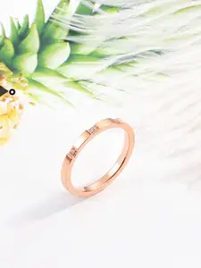 StyleCast Elegant Gold-Toned Stone Studded Finger Ring