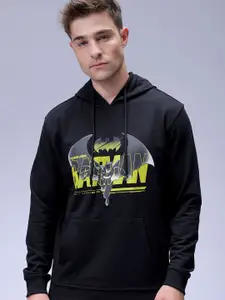 The Indian Garage Co Men Oversized Batman Printed Overhead Hooded Sweatshirt