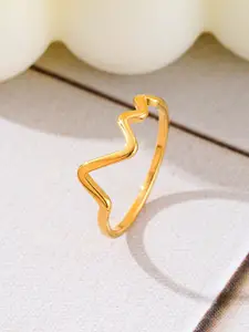 StyleCast Elegant Gold-Toned Adjustable Finger Ring