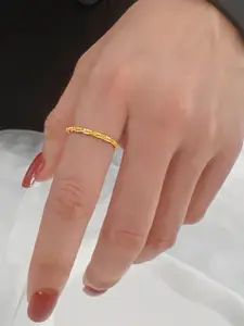 StyleCast Gold-Toned Elegant Adjustable Finger Ring