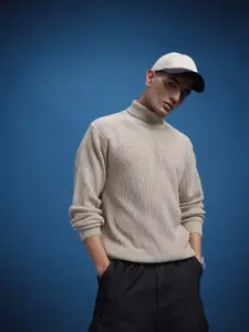 The Roadster Lifestyle Co. Solid Turtle Neck Pullover