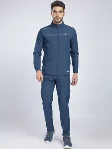 SPORT SUN Men Lycra Mock Collar Mid-Rise Tracksuit