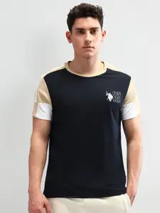 U.S. Polo Assn. Men Brand Logo Printed Slim Fit T-shirt