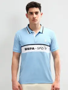 U.S. Polo Assn. Men Striped Polo Collar Slim Fit T-shirt