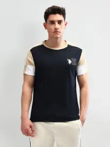 U.S. Polo Assn. Men Brand Logo Printed Slim Fit T-shirt