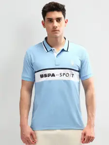 U.S. Polo Assn. Men Striped Polo Collar Slim Fit T-shirt