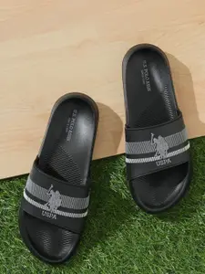 U.S. Polo Assn. Men Printed Rubber Sliders