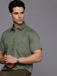 Louis Philippe Sport Slim Fit Opaque Ethnic Motifs Printed Casual Shirt