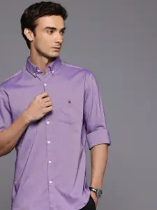 Louis Philippe Sport Pure Cotton Slim Fit Button-Down Collar Casual Shirt