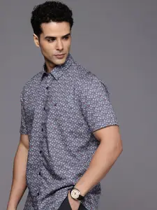 Louis Philippe Sport Slim Fit Geometric Printed Casual Shirt