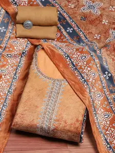 Biba Floral Printed Velvet Unstitched Dress Material