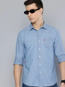 Levis Pure Cotton Slim Fit Chambray Casual Shirt