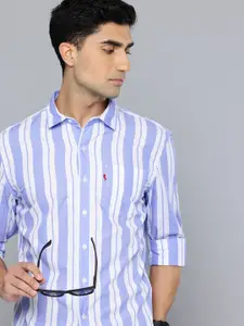 Levis Slim Fit Striped Pure Cotton Casual Shirt