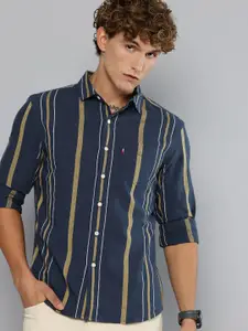 Levis Pure Cotton Slim Fit Striped Casual Shirt
