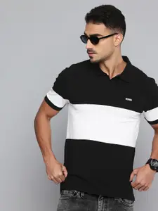 Levis Colourblocked Polo Collar Pure Cotton T-shirt