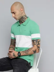 Levis Pure Cotton Colourblocked Polo Collar T-shirt