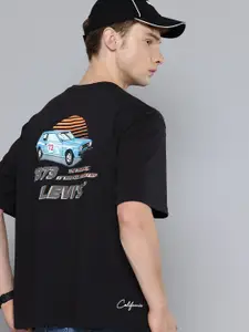 Levis Printed Drop-Shoulder Sleeves Relaxed Fit Pure Cotton T-shirt