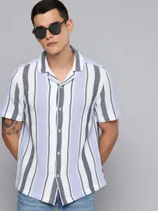 Levis Self Striped Pure Cotton Casual Shirt