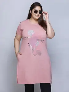 IN Love Women Plus Size Printed Round Neck Lounge T-Shirts