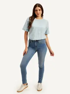 Levis Women 721 Skinny Fit High-Rise Light Fade Stretchable Jeans