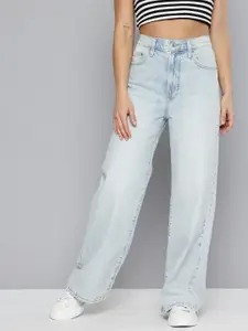 Levis Women Flared High-Rise Heavy Fade Stretchable Jeans