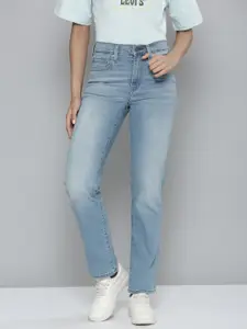 Levis Women 724 Slim Fit Light Fade Stretchable Jeans