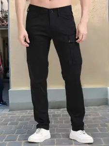 NEVER NEUD Men Relaxed Heavy Utility Cargos Trousers