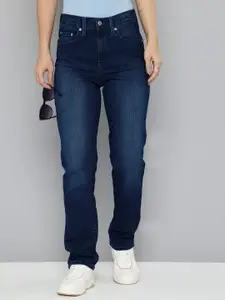 Levis Women 724 Slim Straight Fit High Rise Light Fade Stretchable Jeans