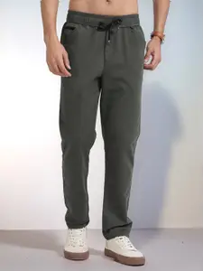 NEVER NEUD Men Relaxed Regular Fit Mid-Rise Regular Trousers
