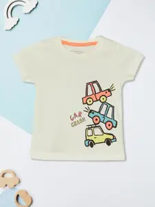 max Boys Graphic Printed Round Neck Cotton T-shirt
