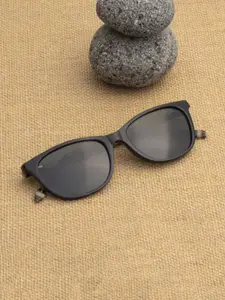 Ted Smith Women Green Wayfarer Iconic Acetate Sunglasses with Polarised Lens