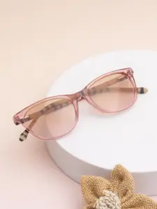 Ted Smith Women Pink Cateye Iconic Acetate Sunglasses with Polarised Lens